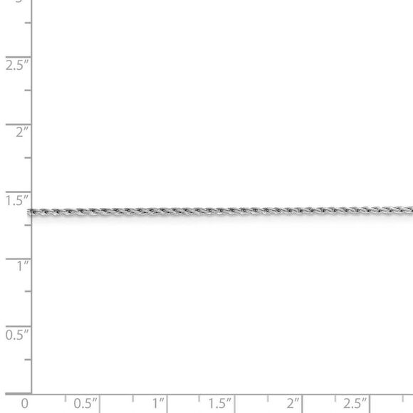 1.25mm, 14k White Gold, Solid Parisian Wheat Chain Necklace, 18 Inch - Picture 5 of 8